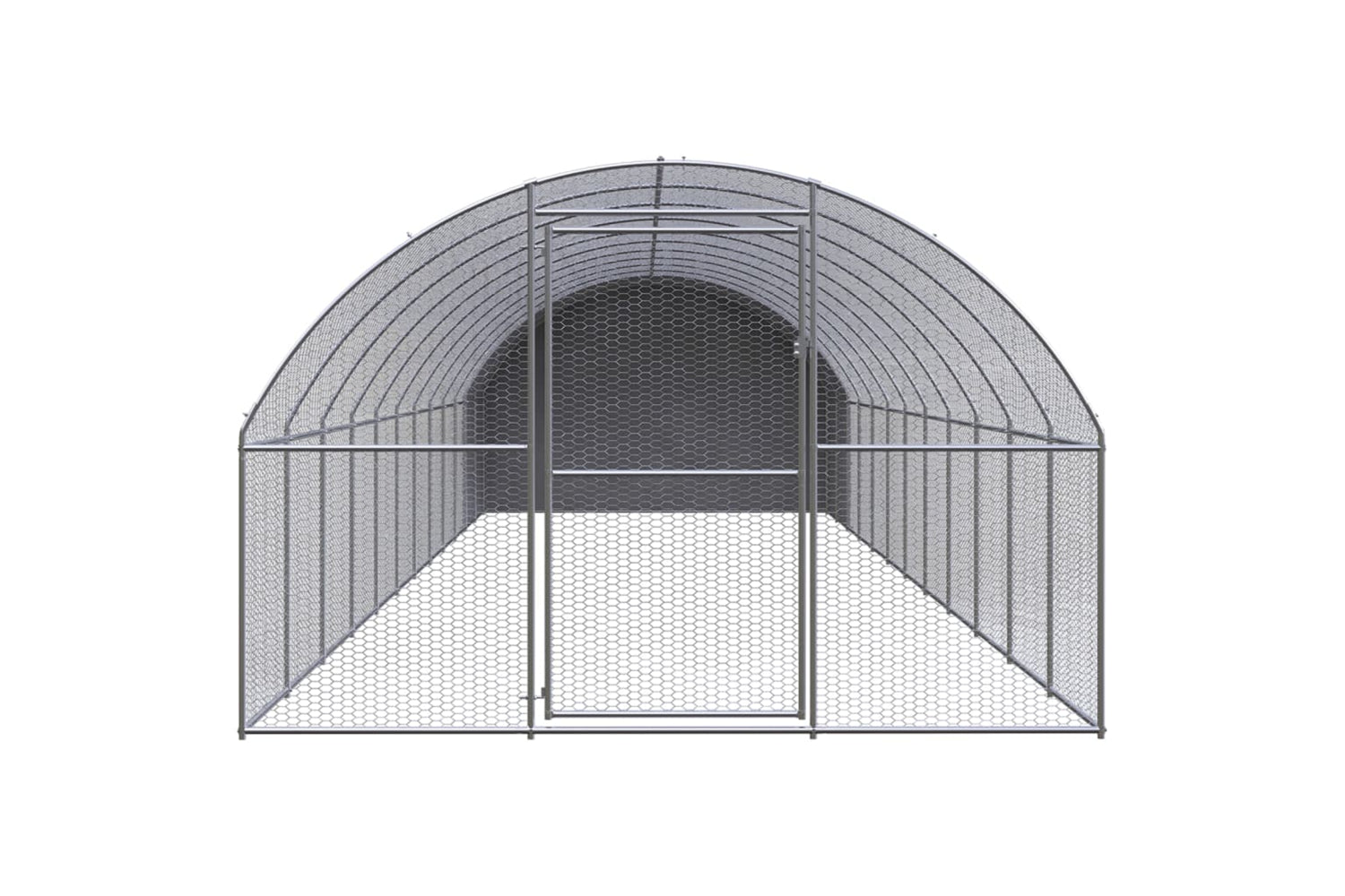 Vidaxl 3095477 Outdoor Chicken Coop 3x12x2 M Galvanised Steel-2