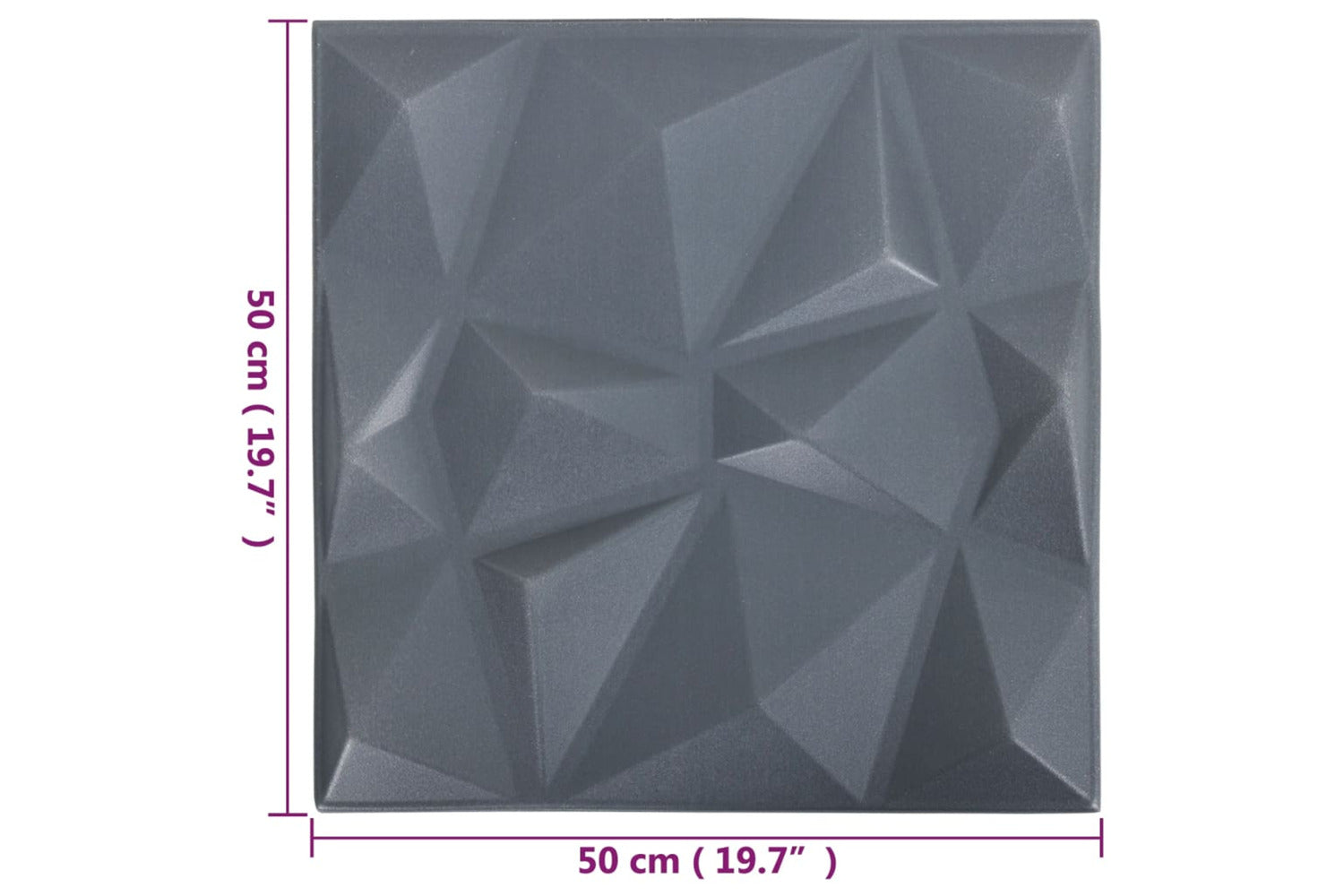 Vidaxl 3d Wall Panels 24 Pcs 50x50 Cm Diamond Grey 6 MÂ²-6