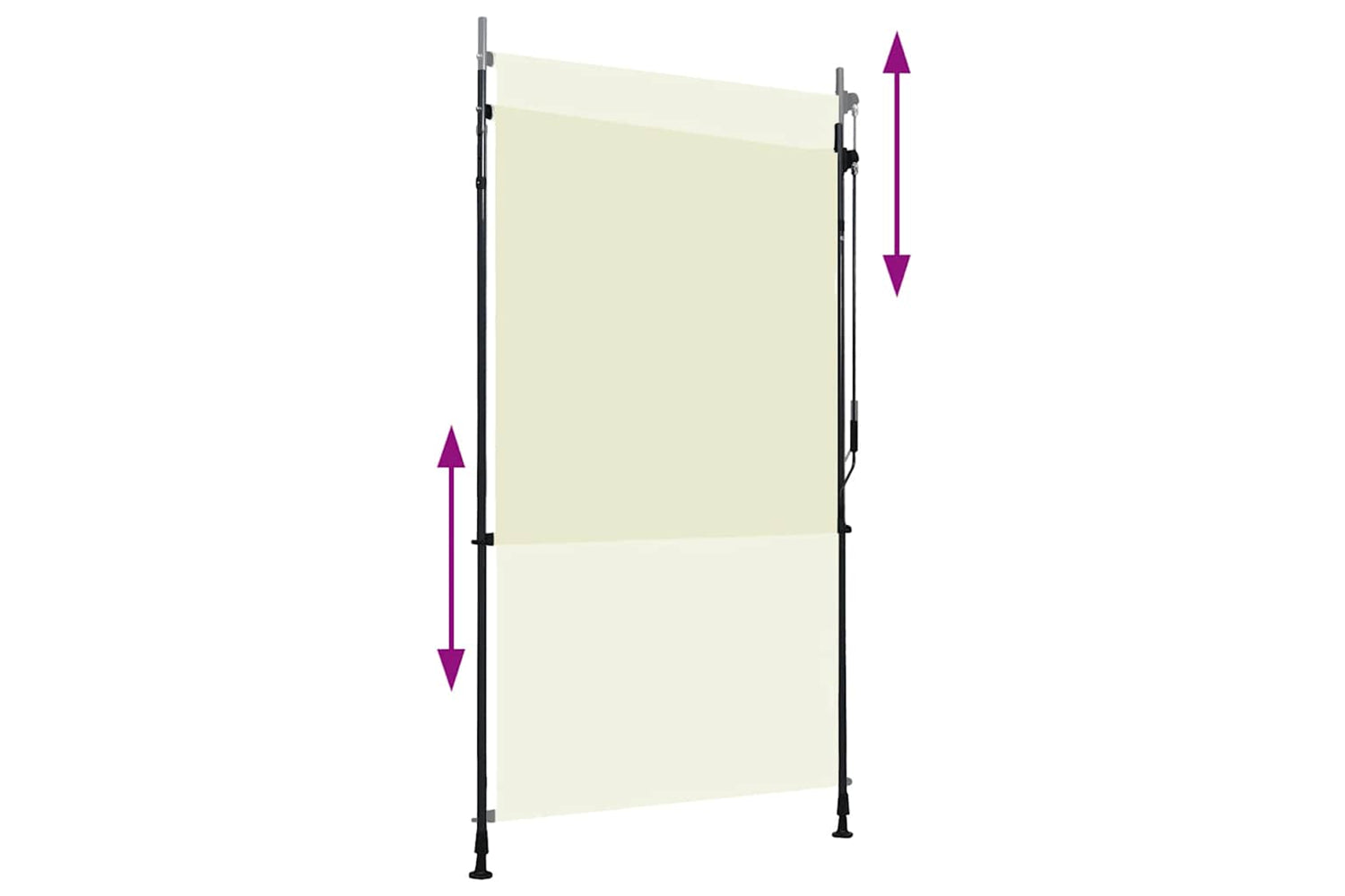 Vidaxl Outdoor Roller Blind 120x270 Cm Cream-3
