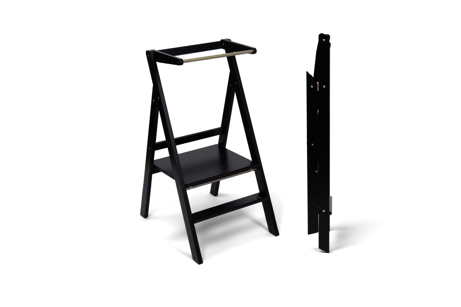 Ette Tete Foldable Helper Tower Stepnfold Black | Helper Tower | Wood | Adjustable Height