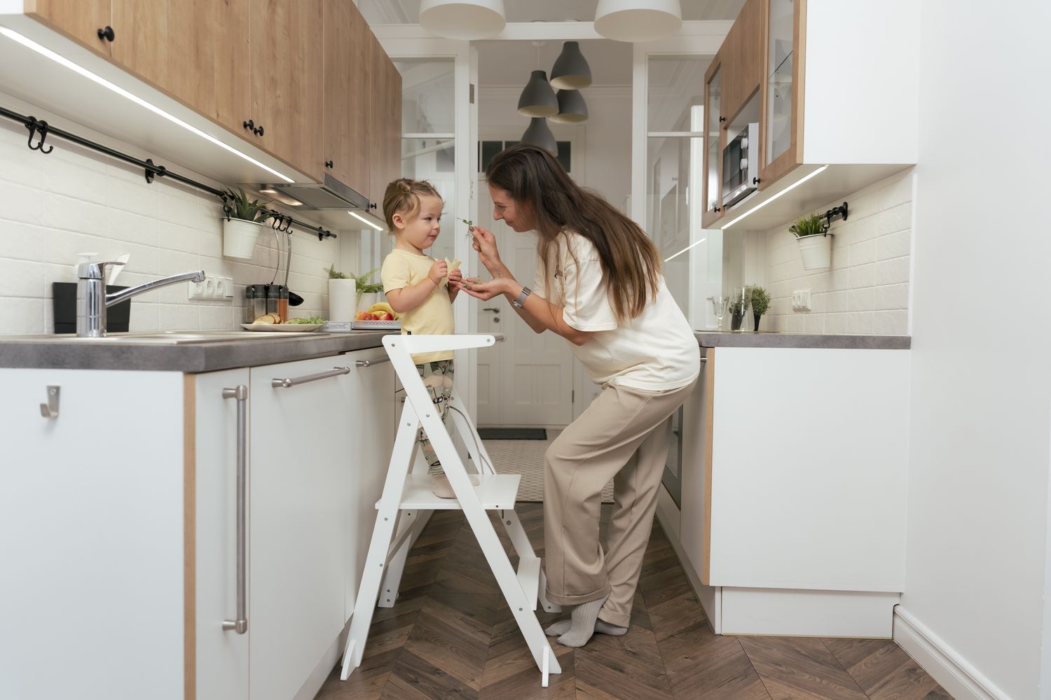Ette Tete Foldable Helper Tower Stepnfold White | Helper Tower | Wood | Adjustable Height-3