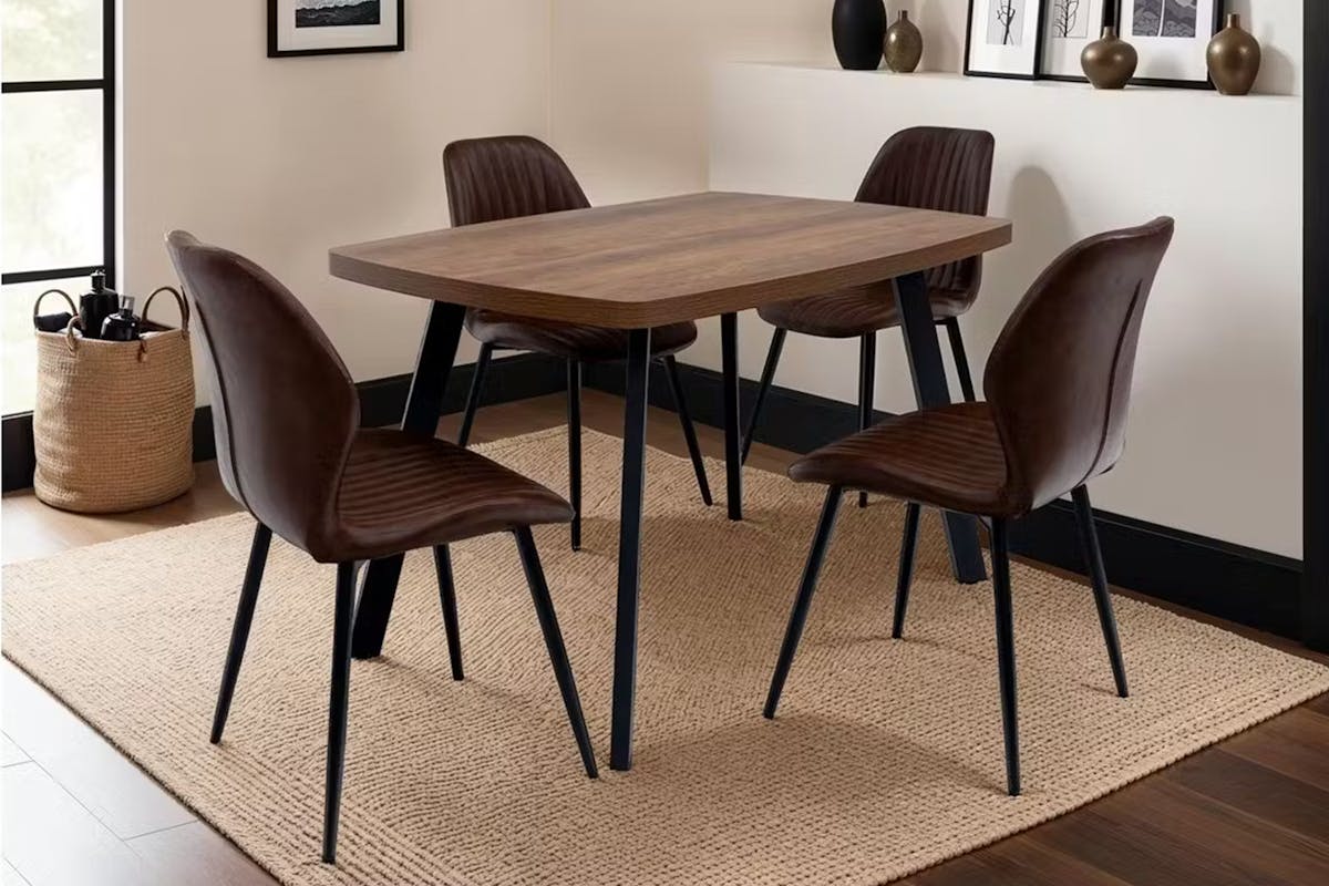 Fontana Dining Chairs | Leather | Brown | Set of 2-2
