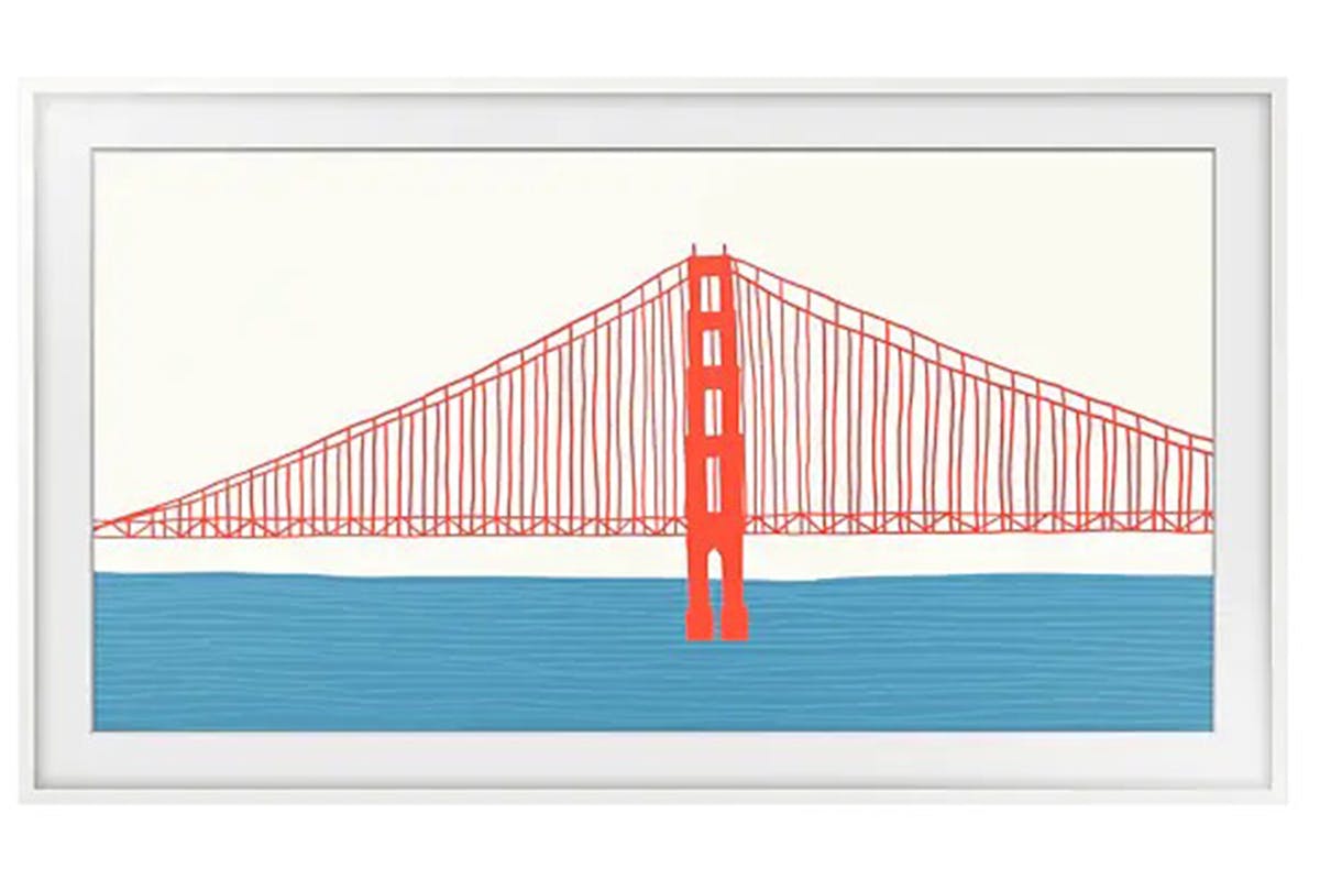 Samsung 55" Modern Customizable Bezel Frame | White-2