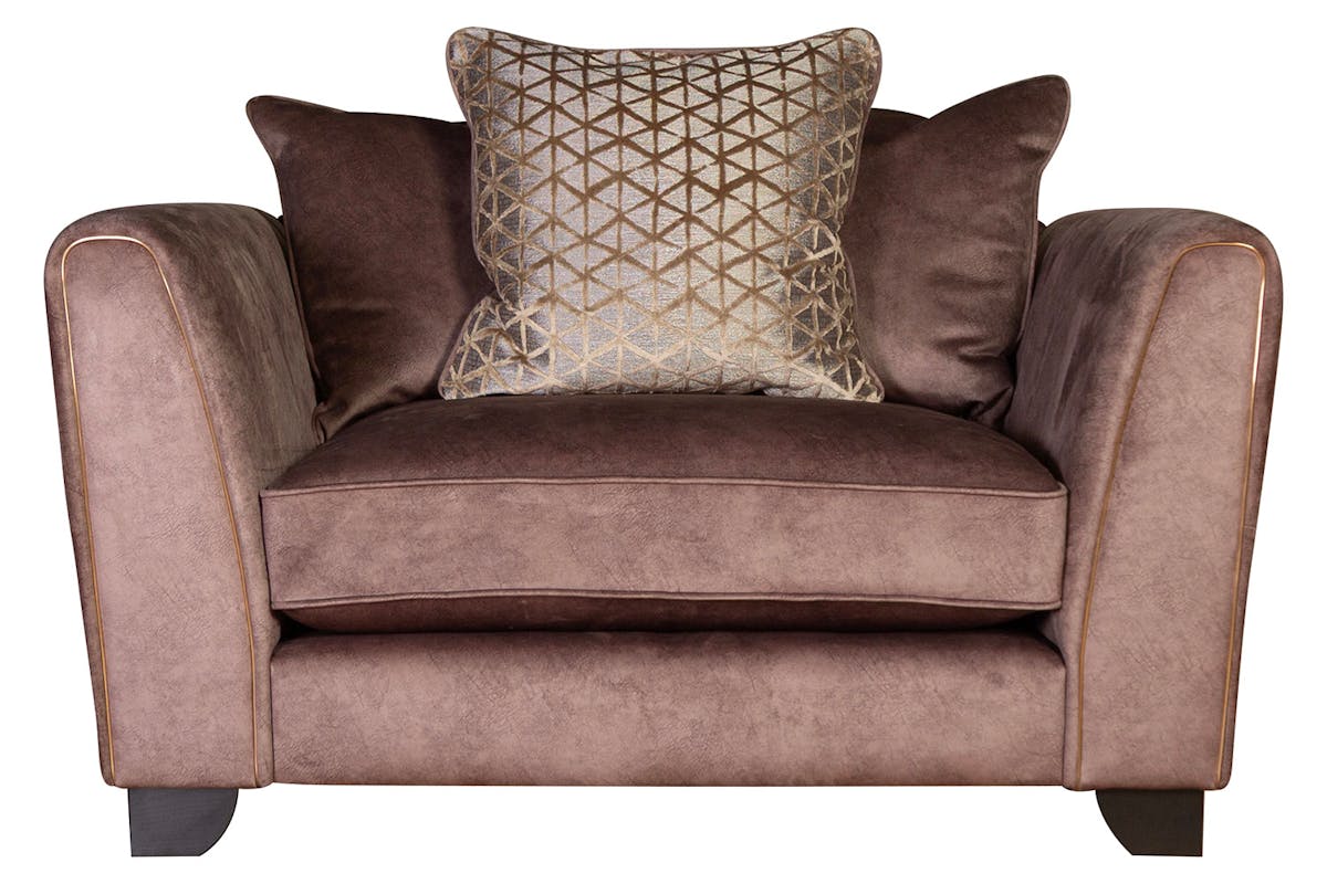 Frankie Love Seat Armchair | Fabric | Brown