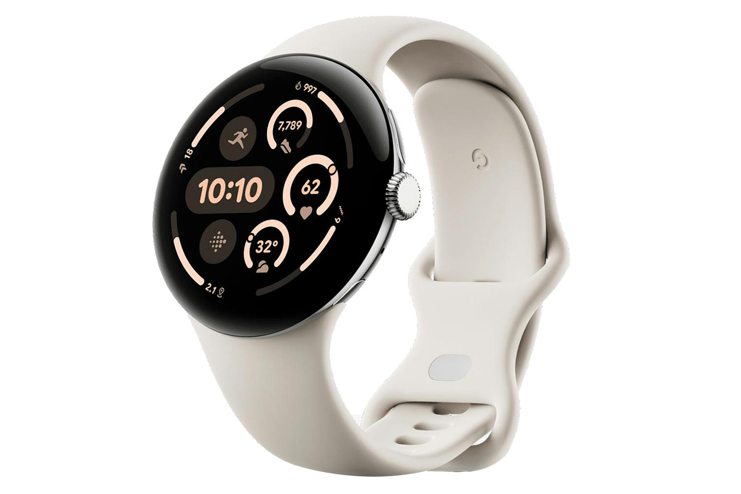 Google Pixel Watch 3 | 45mm | Polished Silver/Porcelain