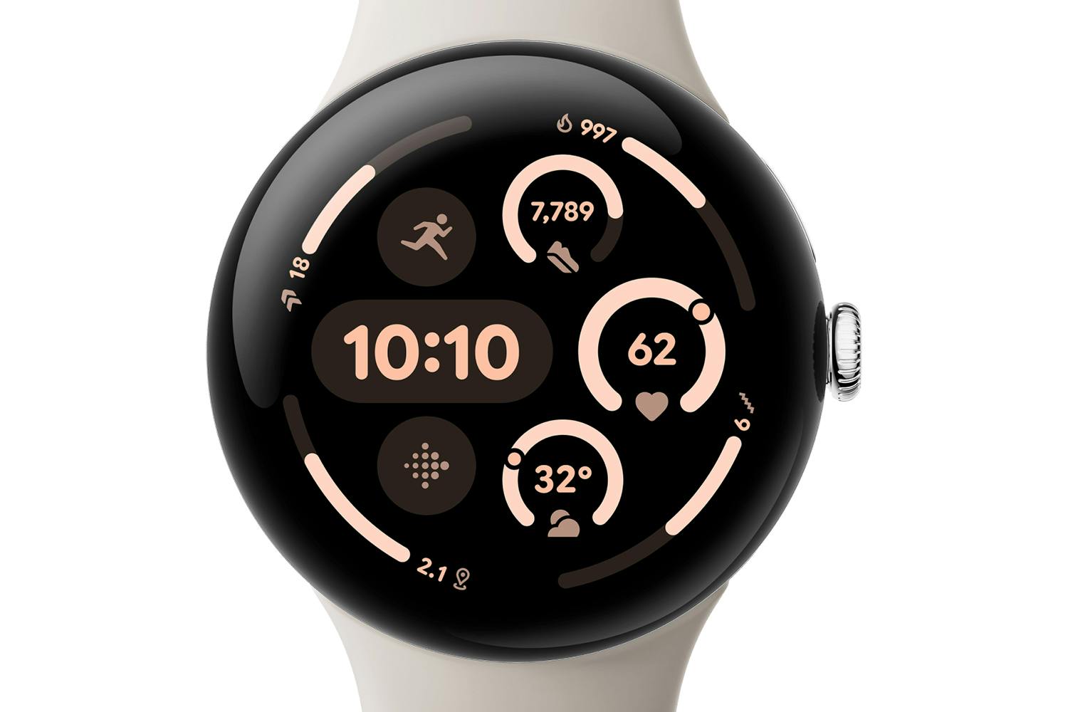 Google Pixel Watch 3 | 45mm | Polished Silver/Porcelain-2