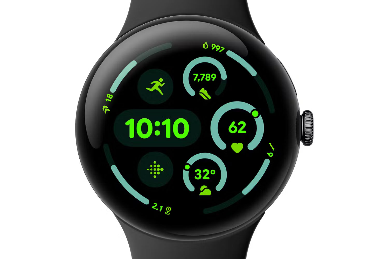 Google Pixel Watch 3 | 45mm | Matte Black/Obsidian-2