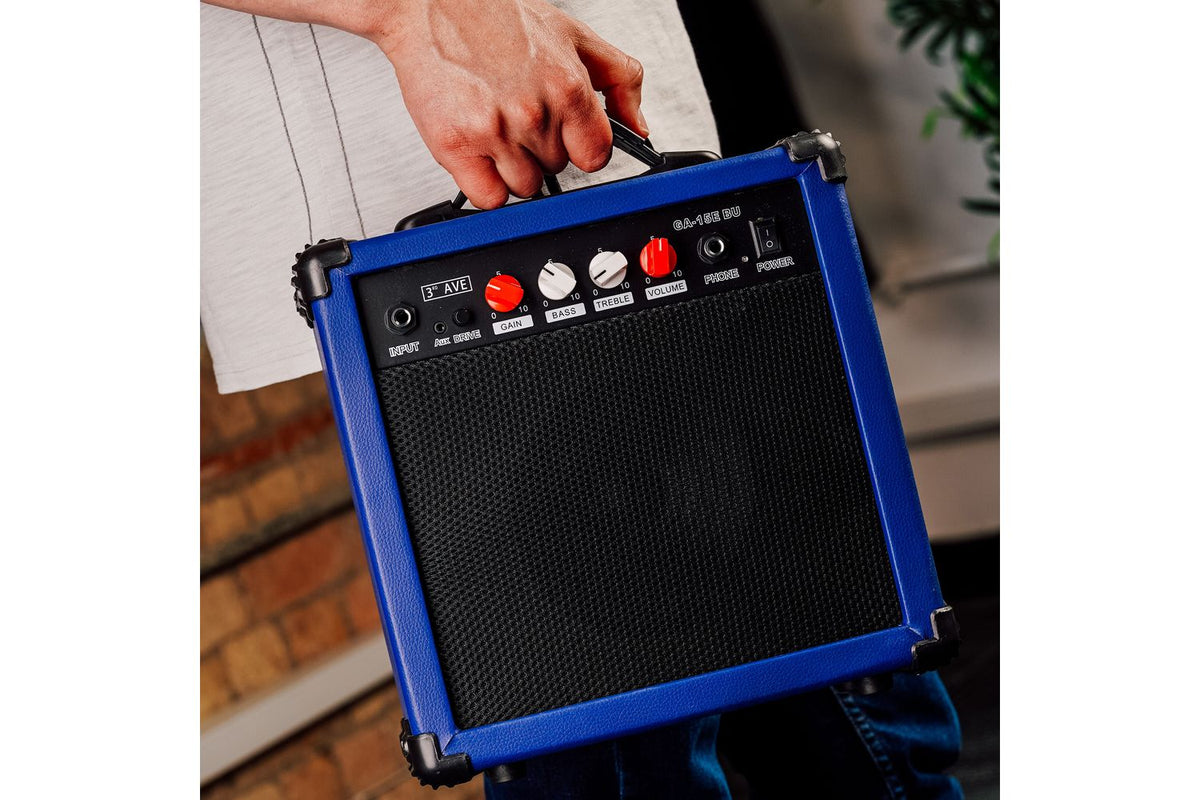 3rd Avenue 15 Watt Electric Guitar Amp - Blue-5