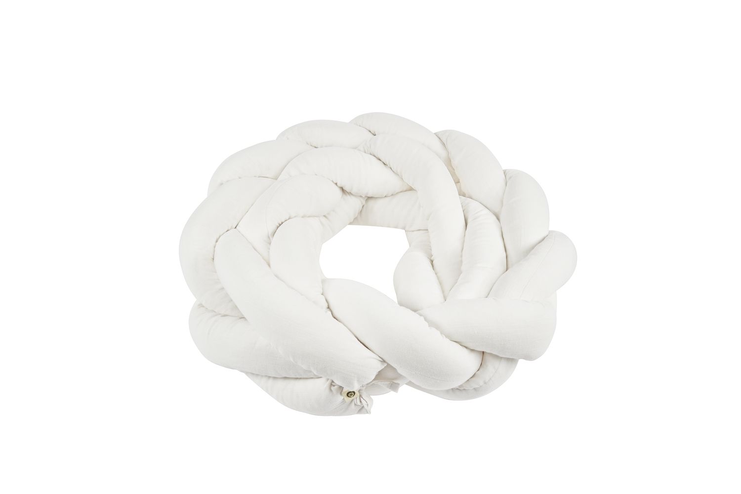 Maia Muslin Braided Pillow - Sand-7