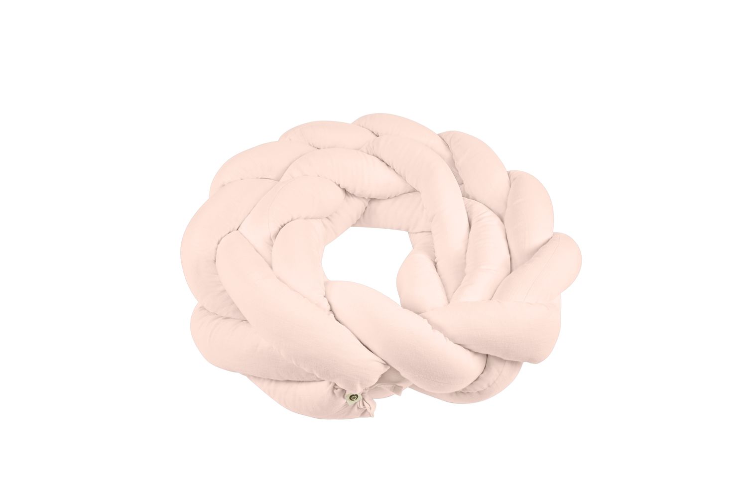 Maia Muslin Braided Pillow - Soft White-2