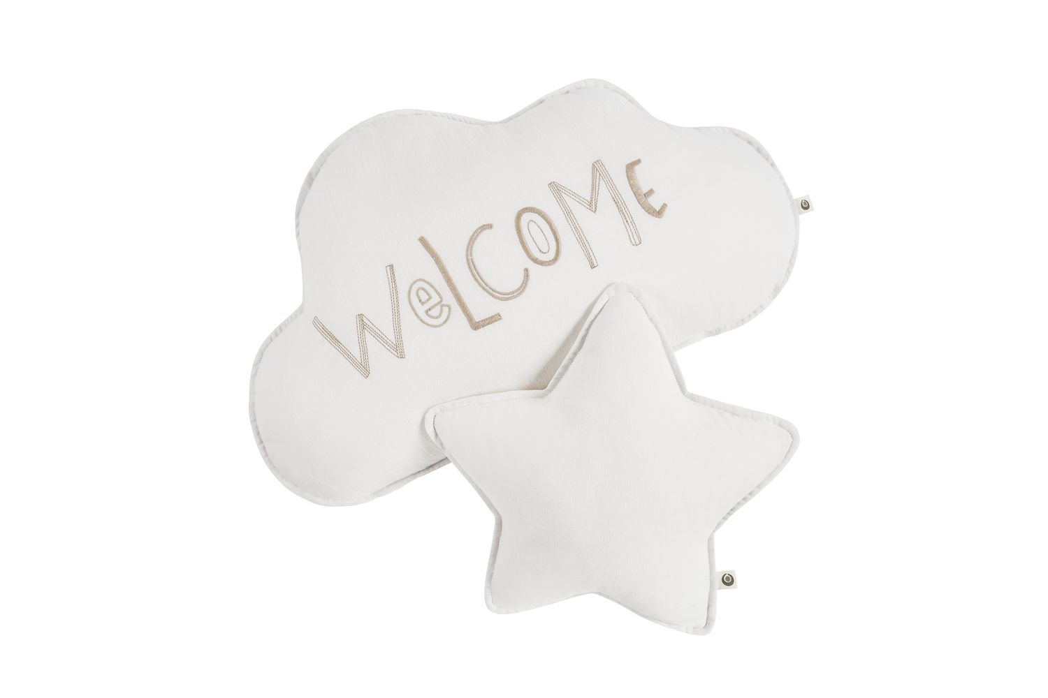Maia Muslin Decorative Pillow Set - Soft White-10