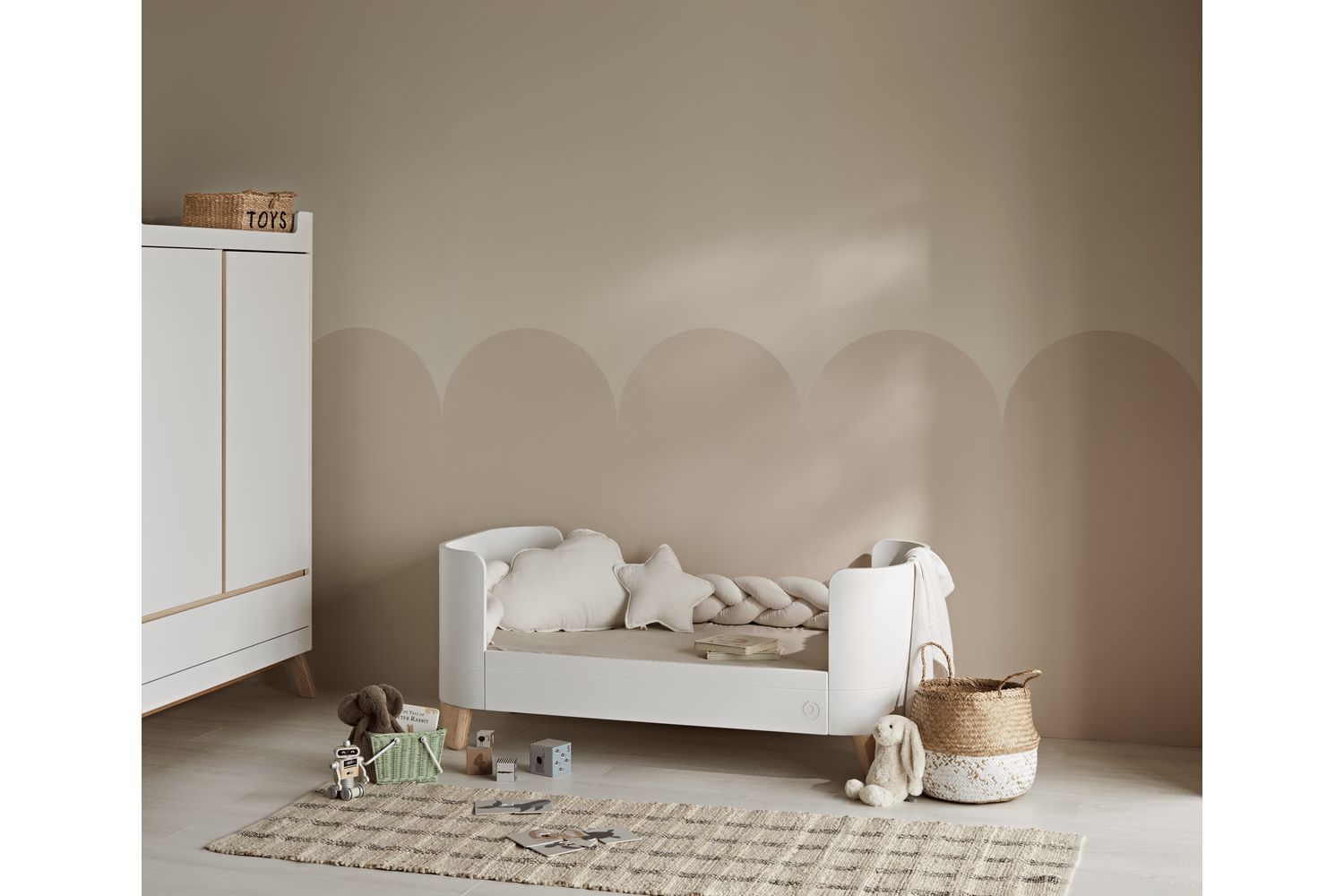 Maia Muslin Fitted Cotsheets 60120 2pk - Sand