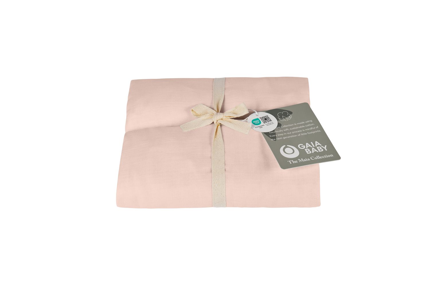 Maia Muslin Fitted Cotsheets 70140 2pk - Soft White
