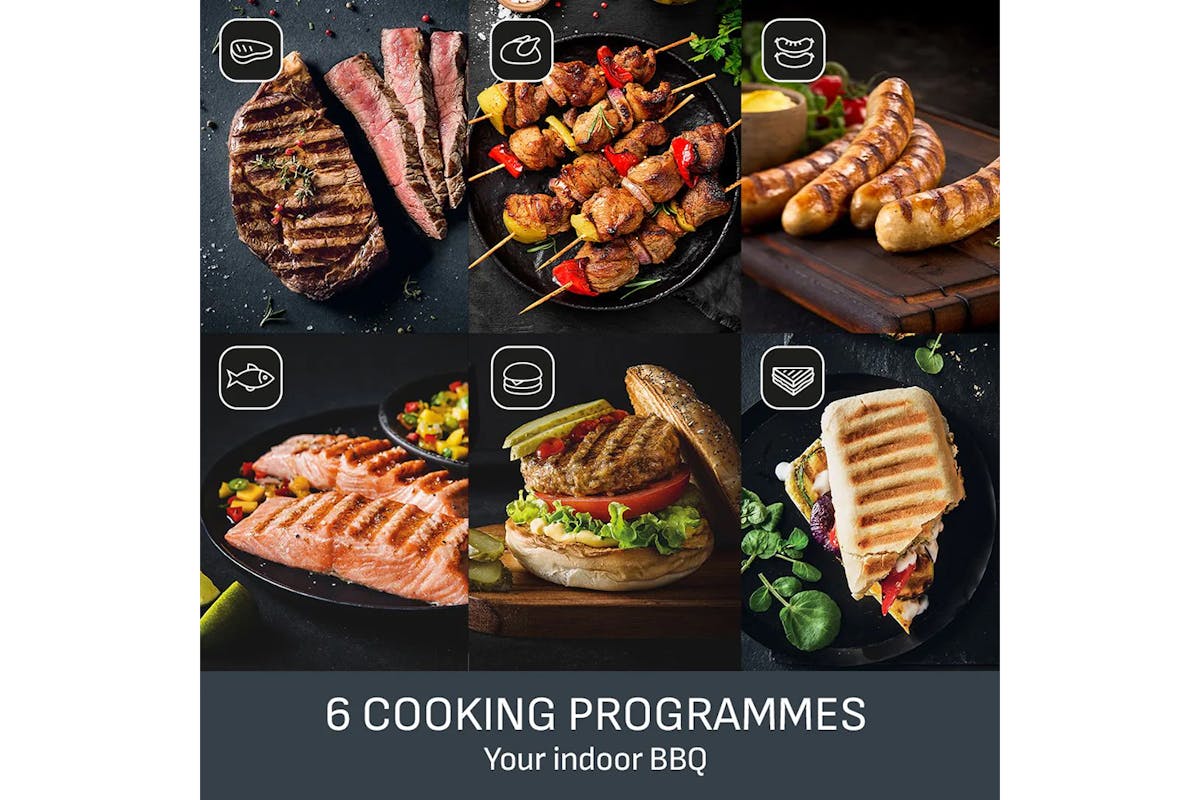 Tefal OptiGrill 5 Portions Health Grill | GC7178G1 | Shadow Black-5