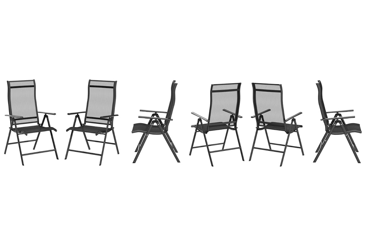 Songmics Folding Garden Sun Lounger | Black | Set of 2-5