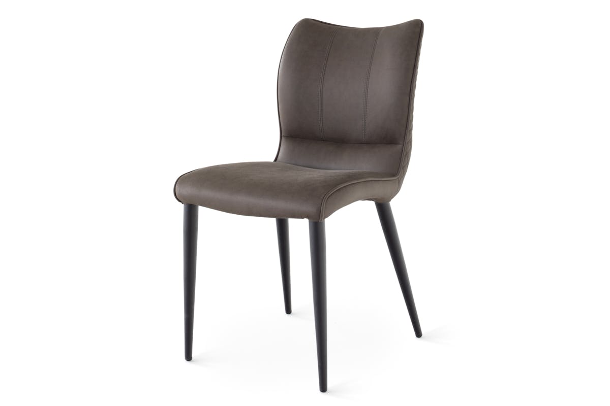Nina Dining Chair | Faux Suede | Dark Grey-8