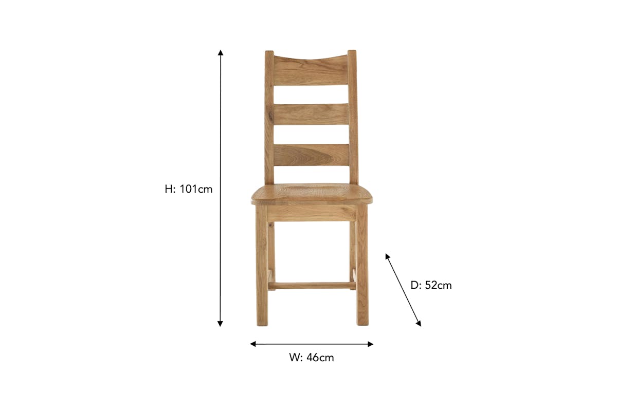 Hamilton Dining Chair | Ladder Back | Natural-4
