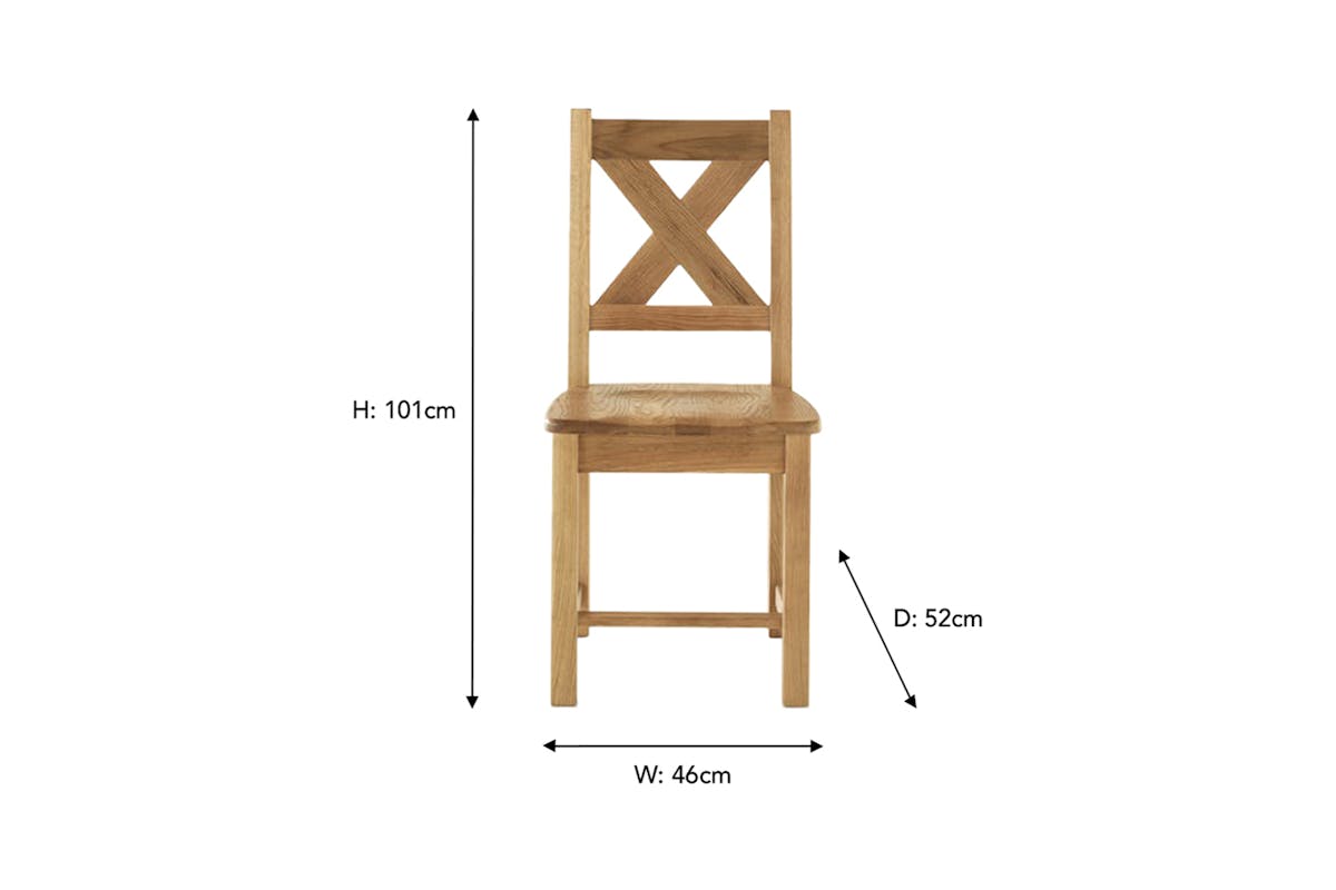 Hamilton Dining Chair | Cross Back | Natural-9