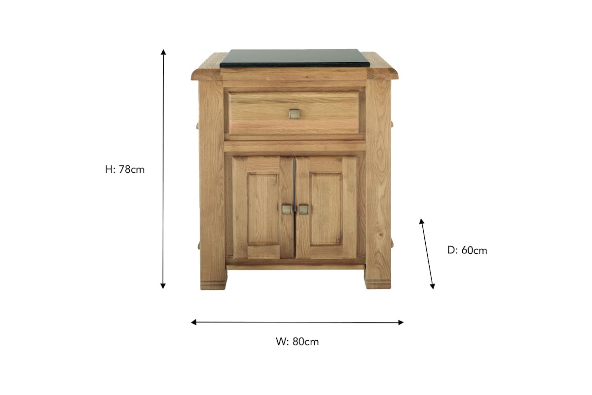 Savannah Storage Cabinet | Granite Top | 80 cm | Natural-3