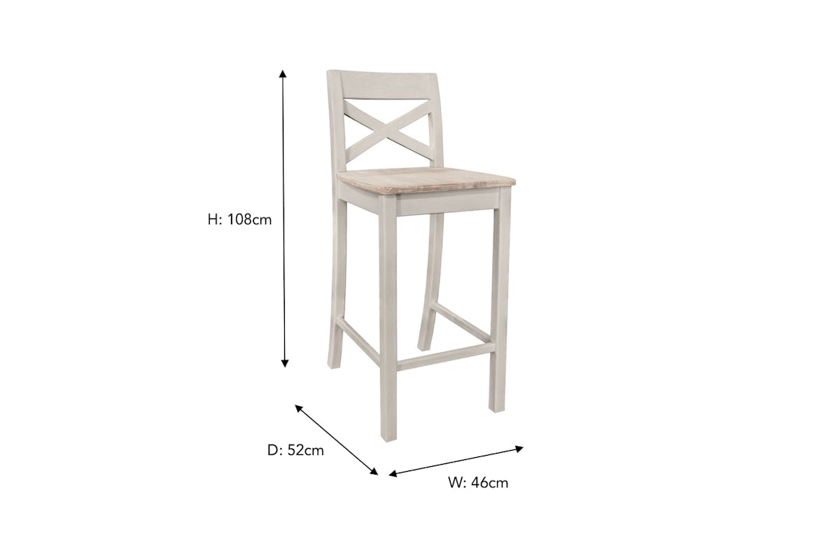Savannah Bar Stool | Cross-Back | Colour Options-3