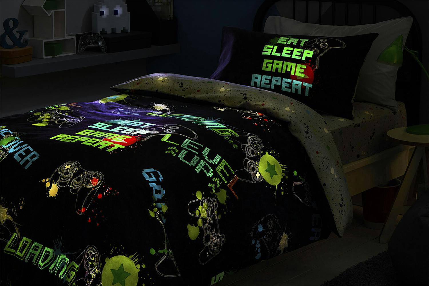 Bedlam | Game Glow Duvet Cover Set | Double-2