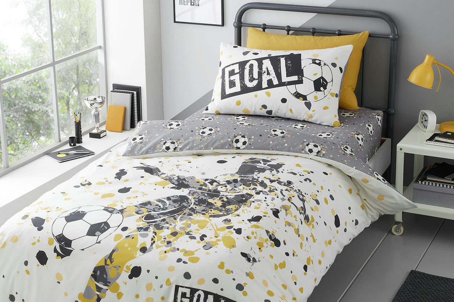Bedlam | Goal Duvet Cover Set | Black | Double