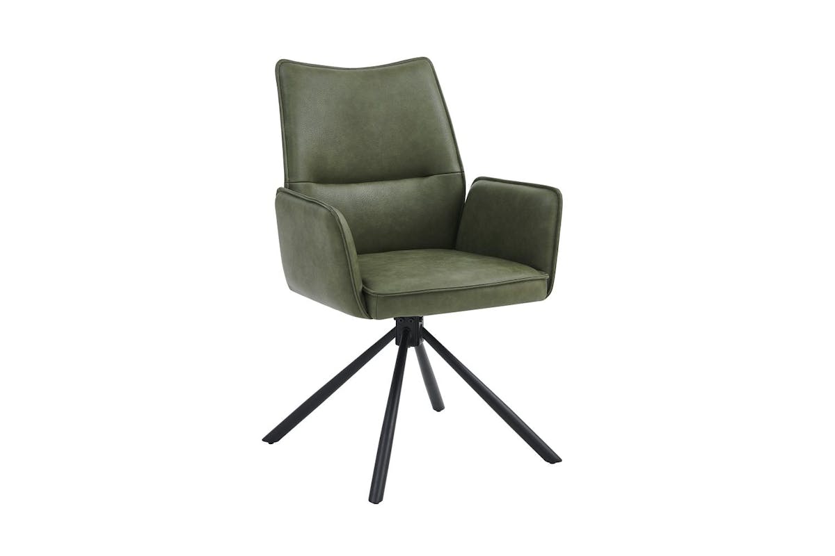 Granada Dining Chairs | Leather |  Green | Set of 2-4