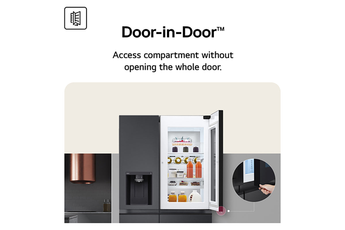LG Freestanding Side-by-Side Fridge Freezer | GSXE80PYBE-13