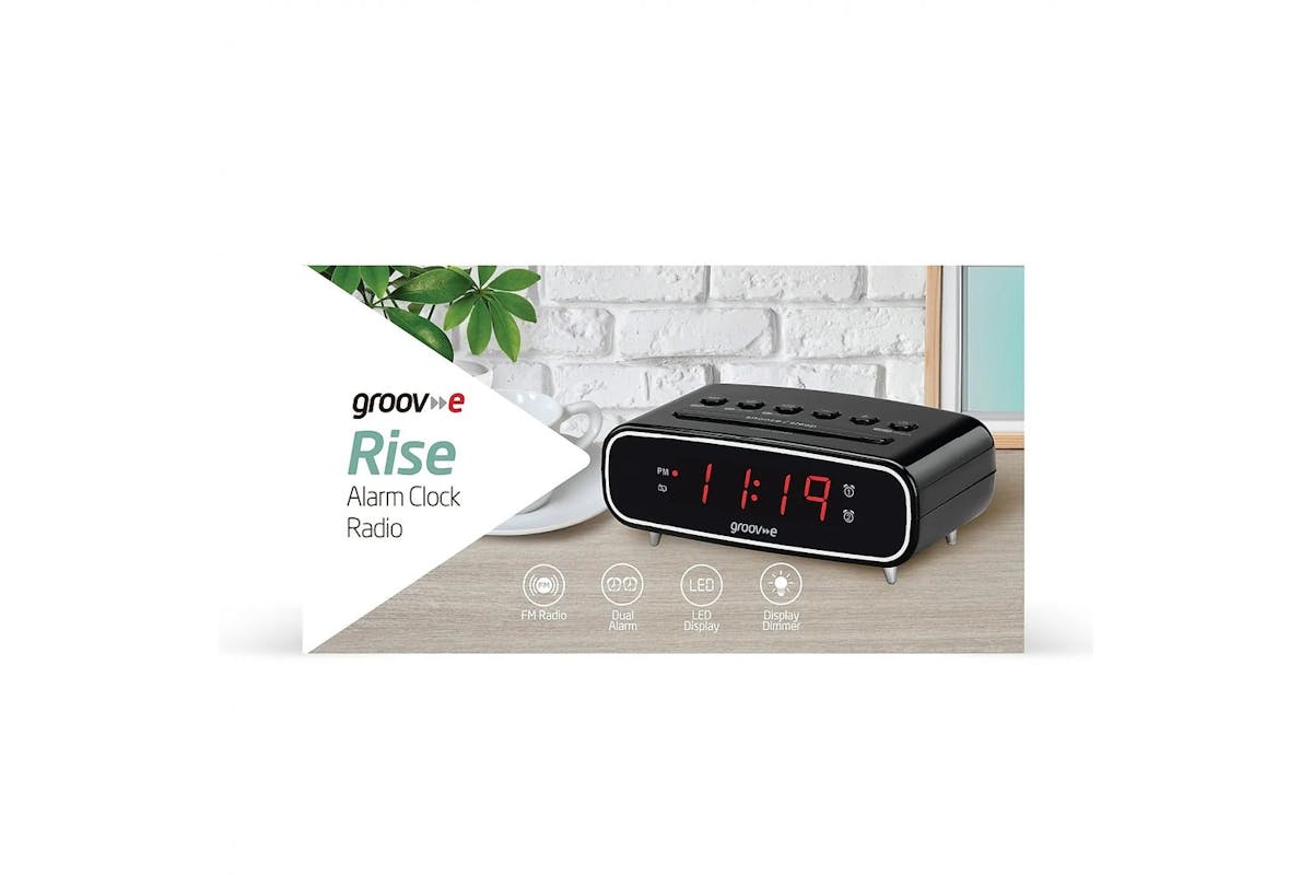 Groove Rise Fm Alarm Clock Radio | Black-2