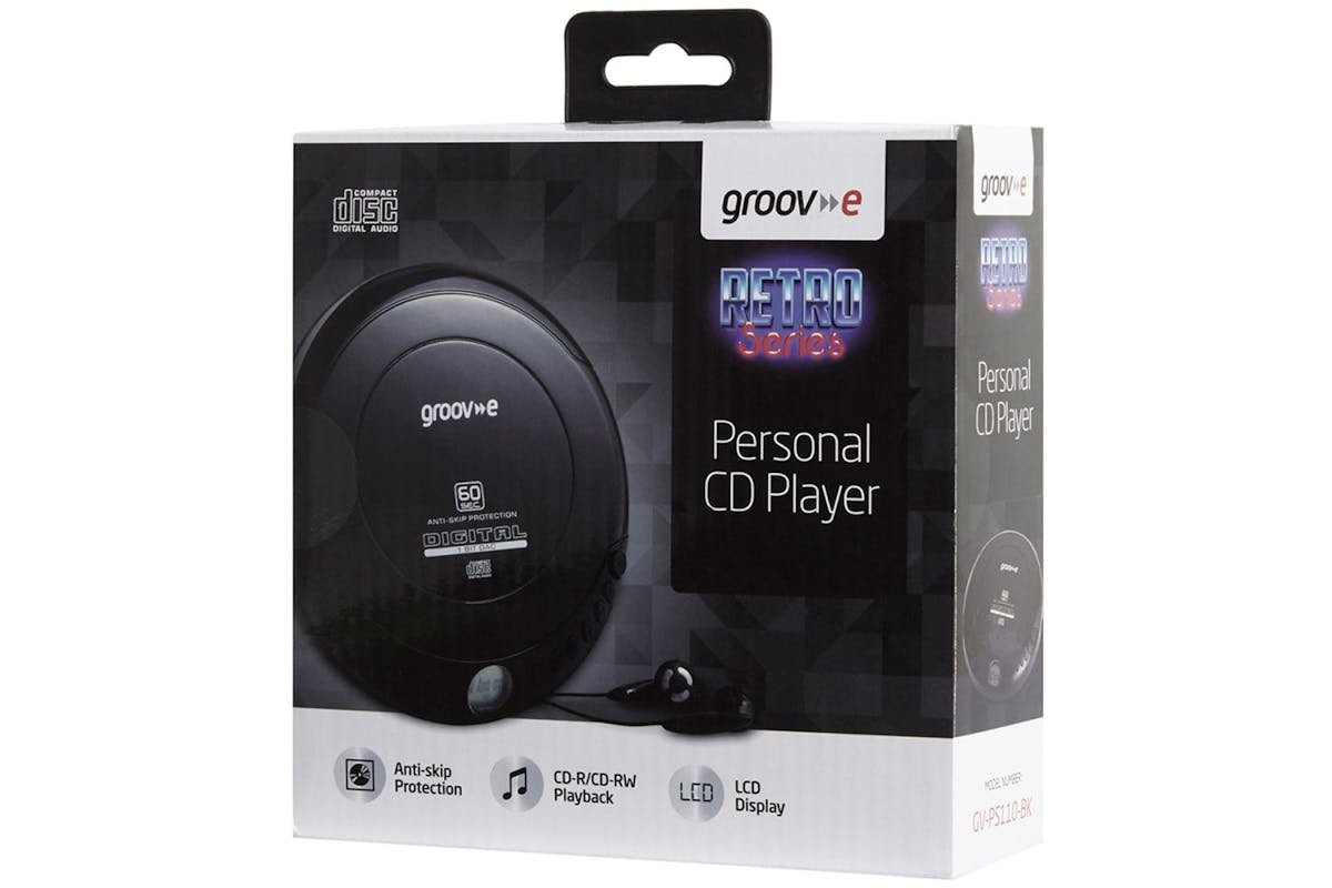 Groove Black Portable Cd Player | Personal Cd Player | Compact-3