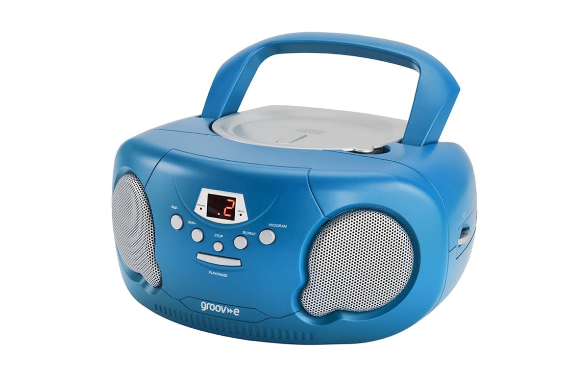 Groove Blue Boombox Cd Player With Radio | Portable Music Player-2