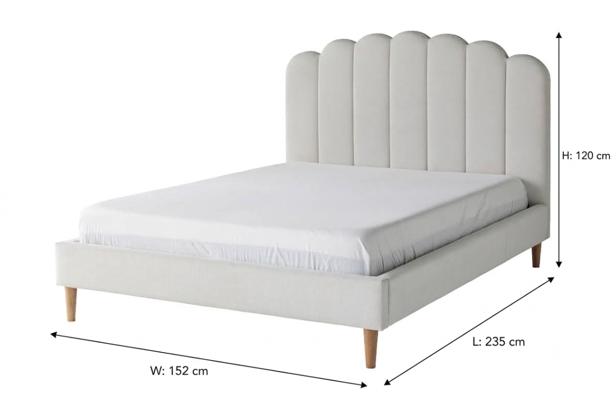 Lucy Bed Frame | Double | 4ft6 | Oat-3
