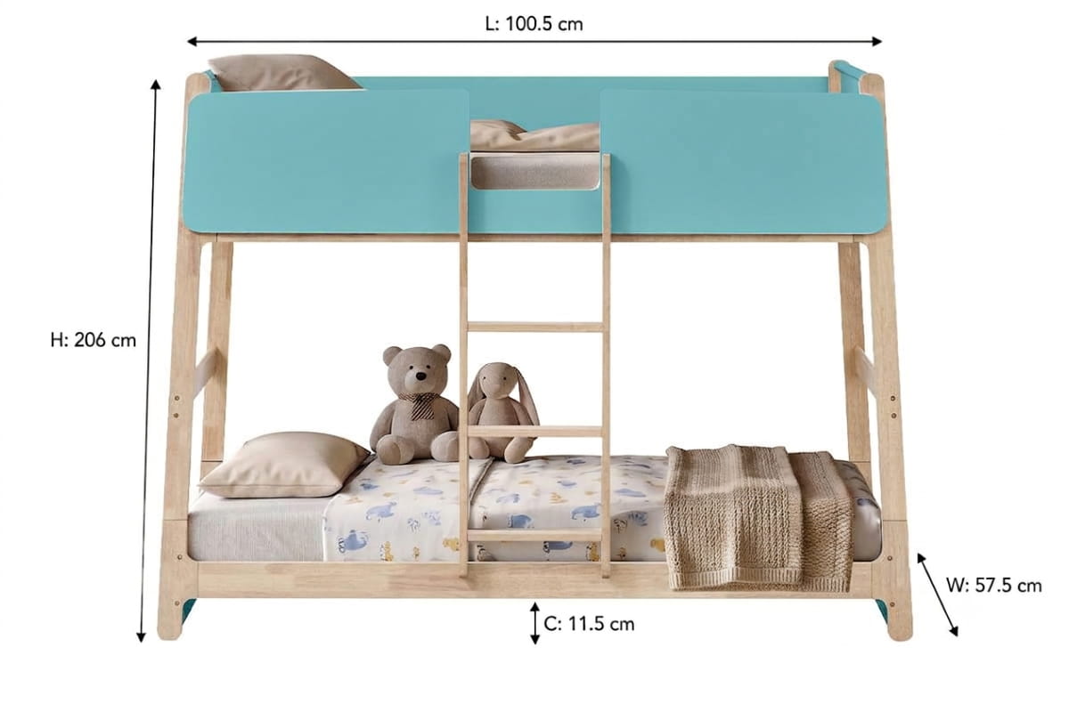 Bear Bunk Bed | Sea Blue-3