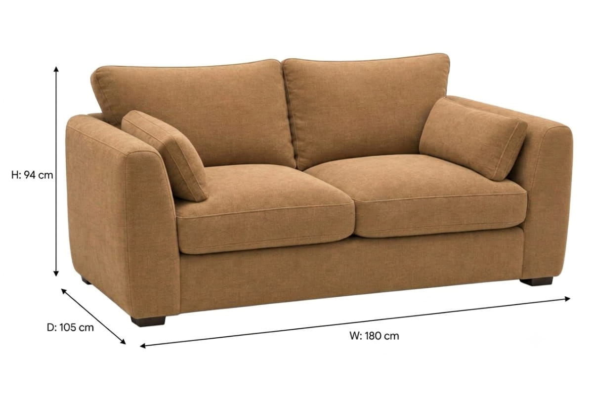Achill 2 Seater Sofa | Fabric | Tan Orange-2