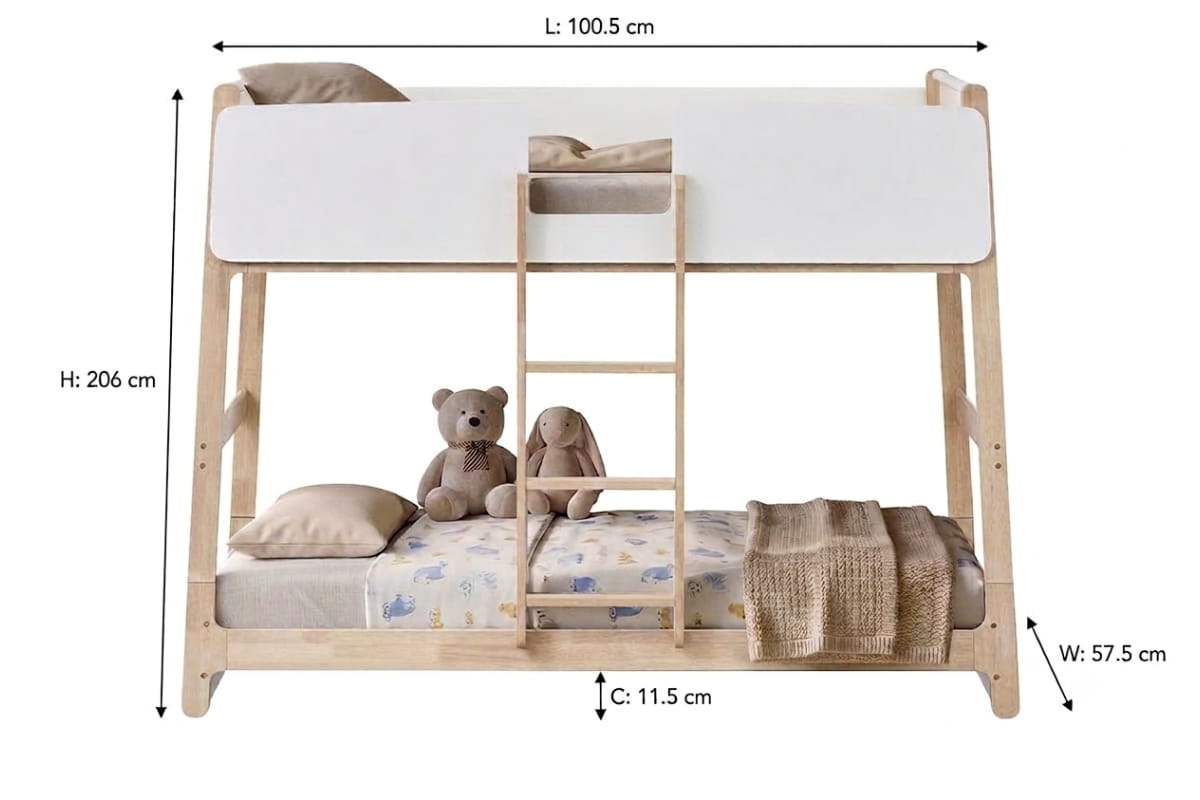 Bear Bunk Bed | White-3