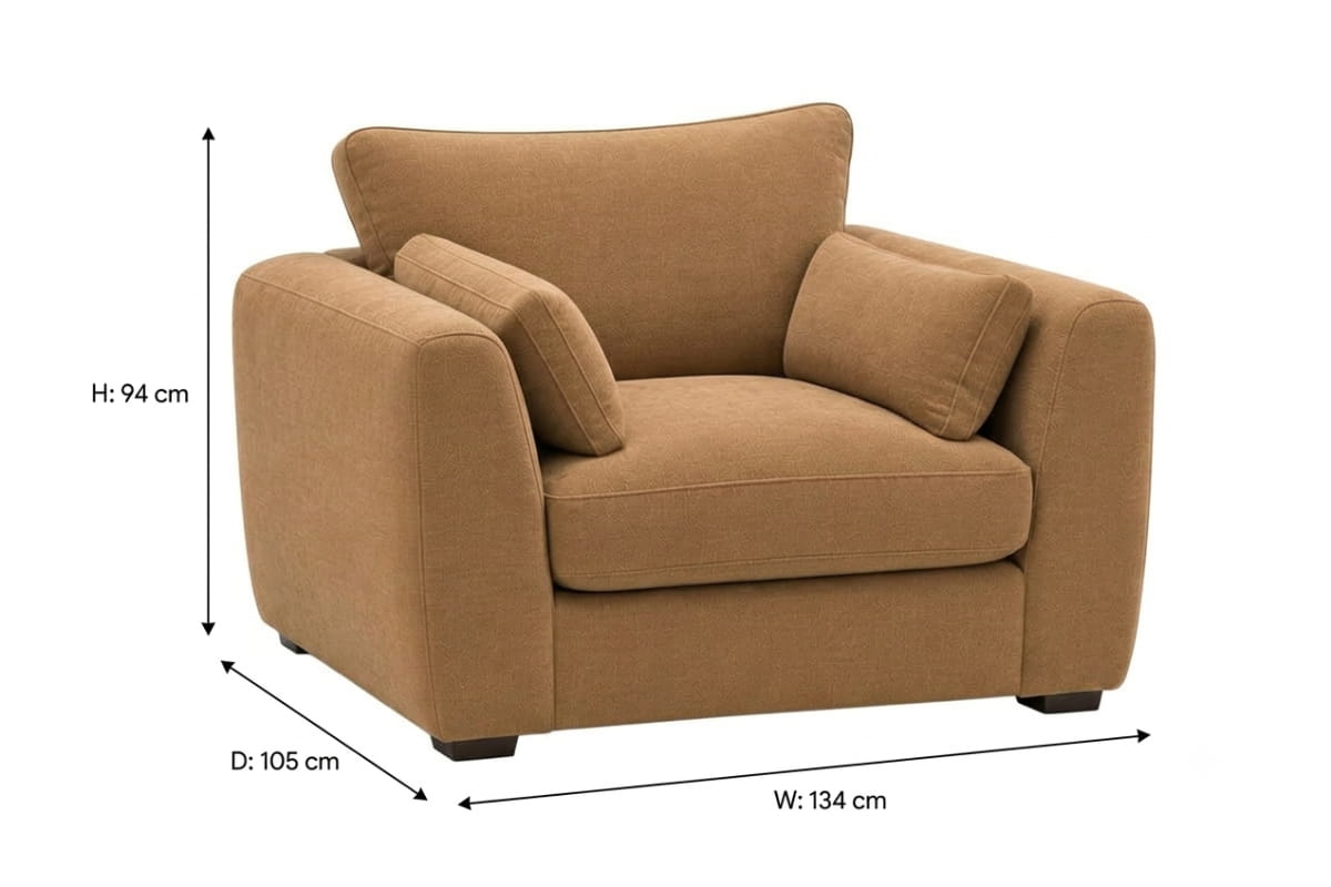 Achill Armchair | Fabric | Tan Orange-2
