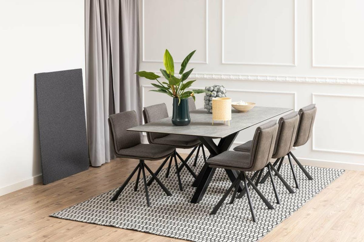 Harlie Rectangular Dining Table | 200 cm | Grey-2