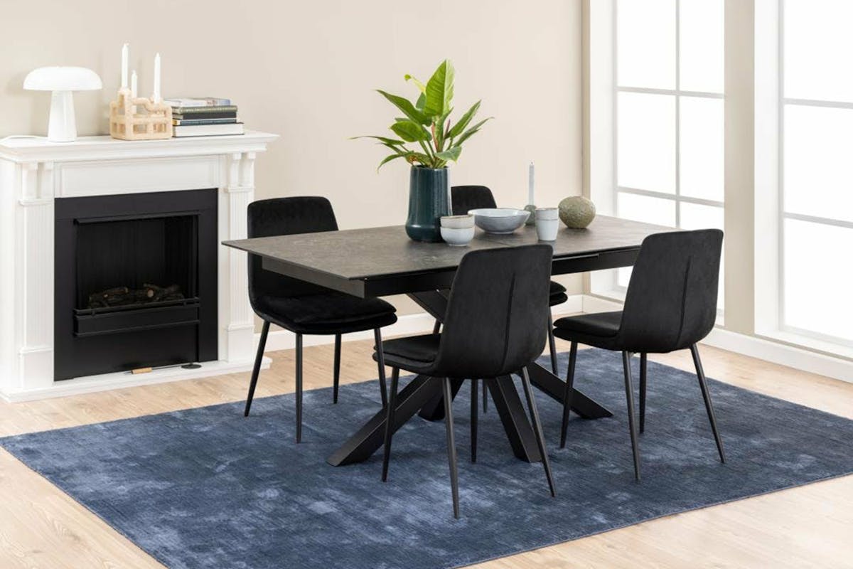 Harlie Extending Dining Table | 168 - 210 cm | Black-2