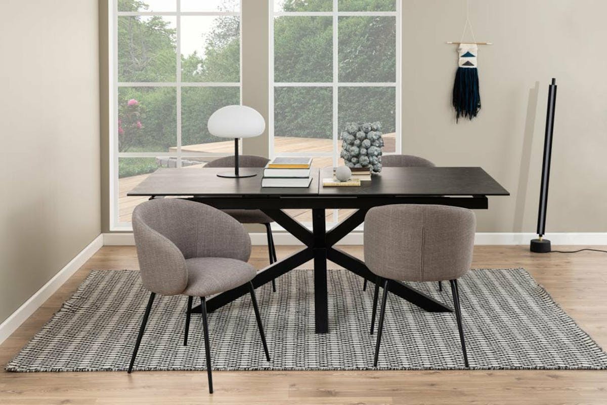 Harlie Extending Dining Table | 200 - 240 cm | Black-2