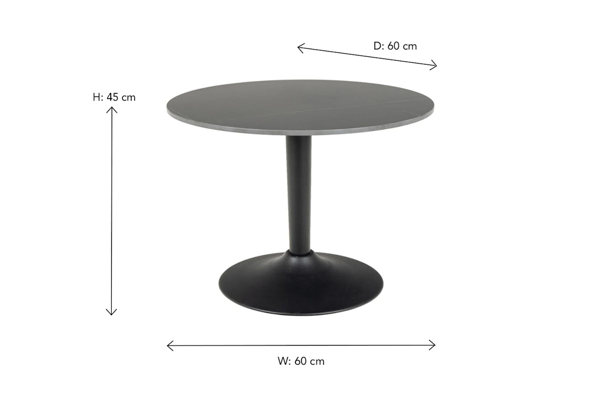 Malta Round Coffee Table | Ceramic | Black-3