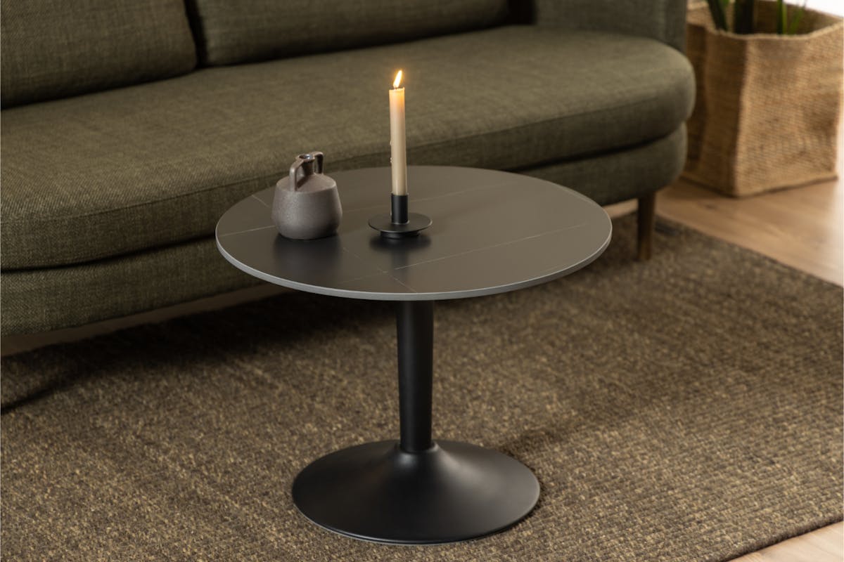 Malta Round Coffee Table | Ceramic | Black-6