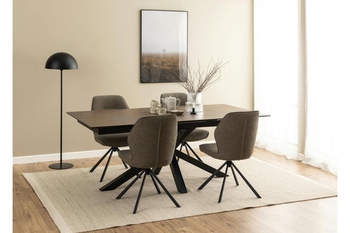 Harlie Extending Dining Table | 200 - 240 Cm | Rust Brown-10