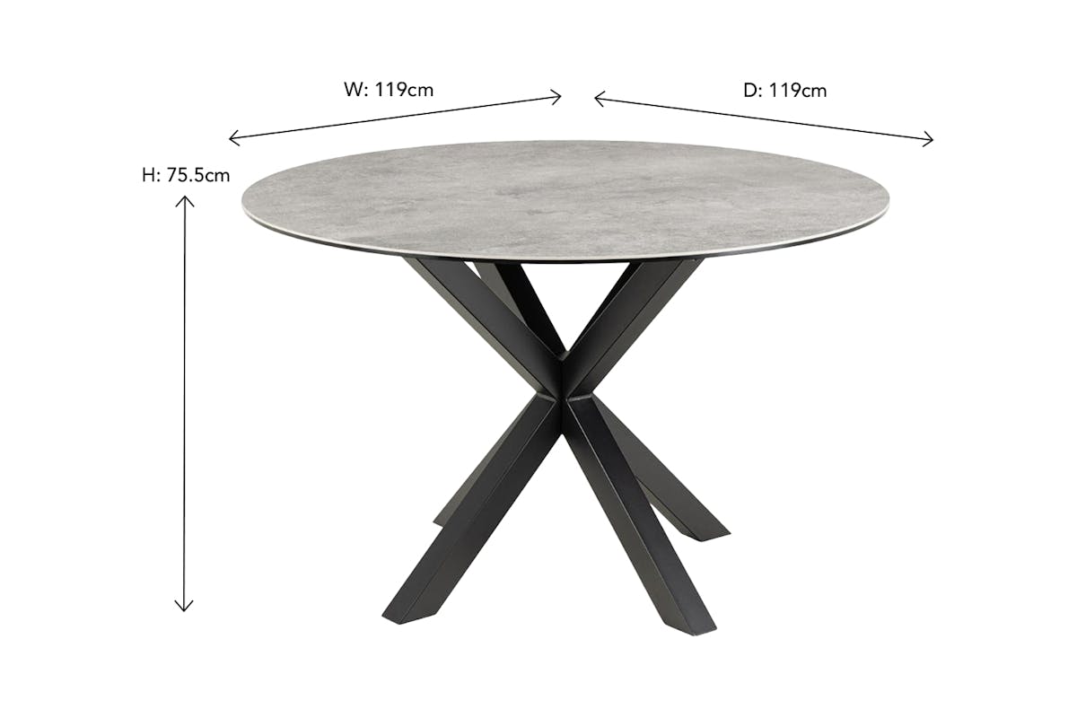 Harlie Round Dining Table | Grey-3