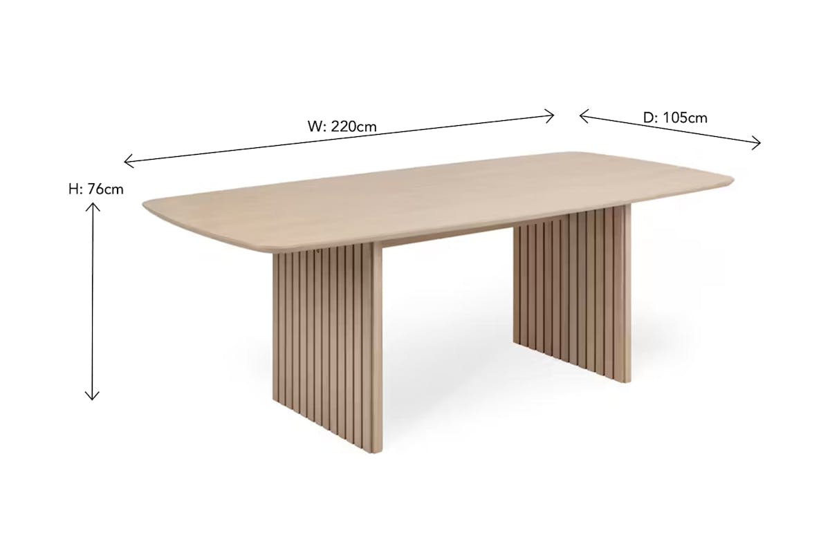Krissy Dining Table | 220 Cm | White Oak-3