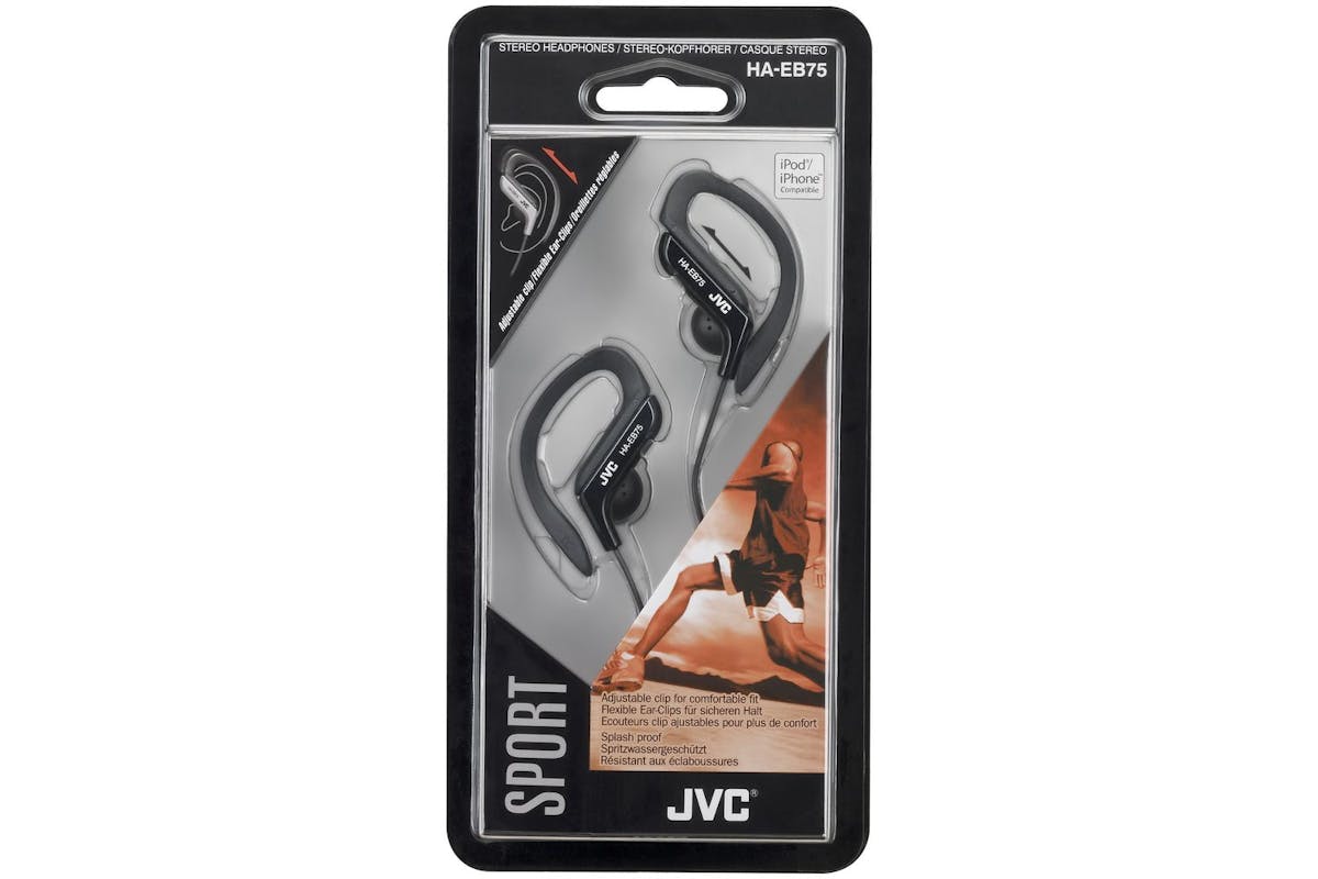 Jvc Black Sports In Ear Hphone - Sweat Resistant - Adjustable Ear Clip-2