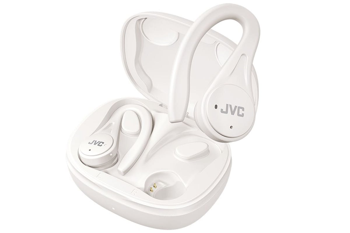 Jvc White Fitness True Wireless- 30 Hours Battery - Ear Hook - Water Sweat Resistant - Single Or Dual Use - Carry Case-4