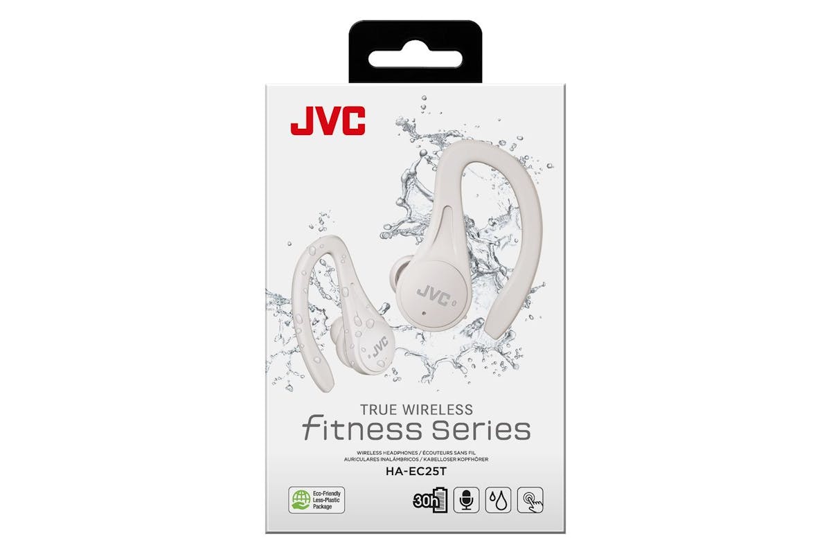 Jvc White Fitness True Wireless- 30 Hours Battery - Ear Hook - Water Sweat Resistant - Single Or Dual Use - Carry Case-6