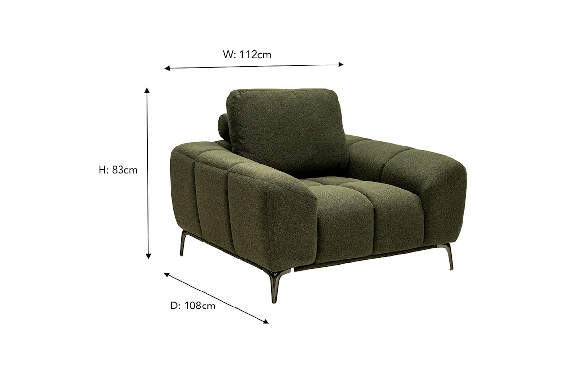 Ryley Armchair | Fabric | Green-3