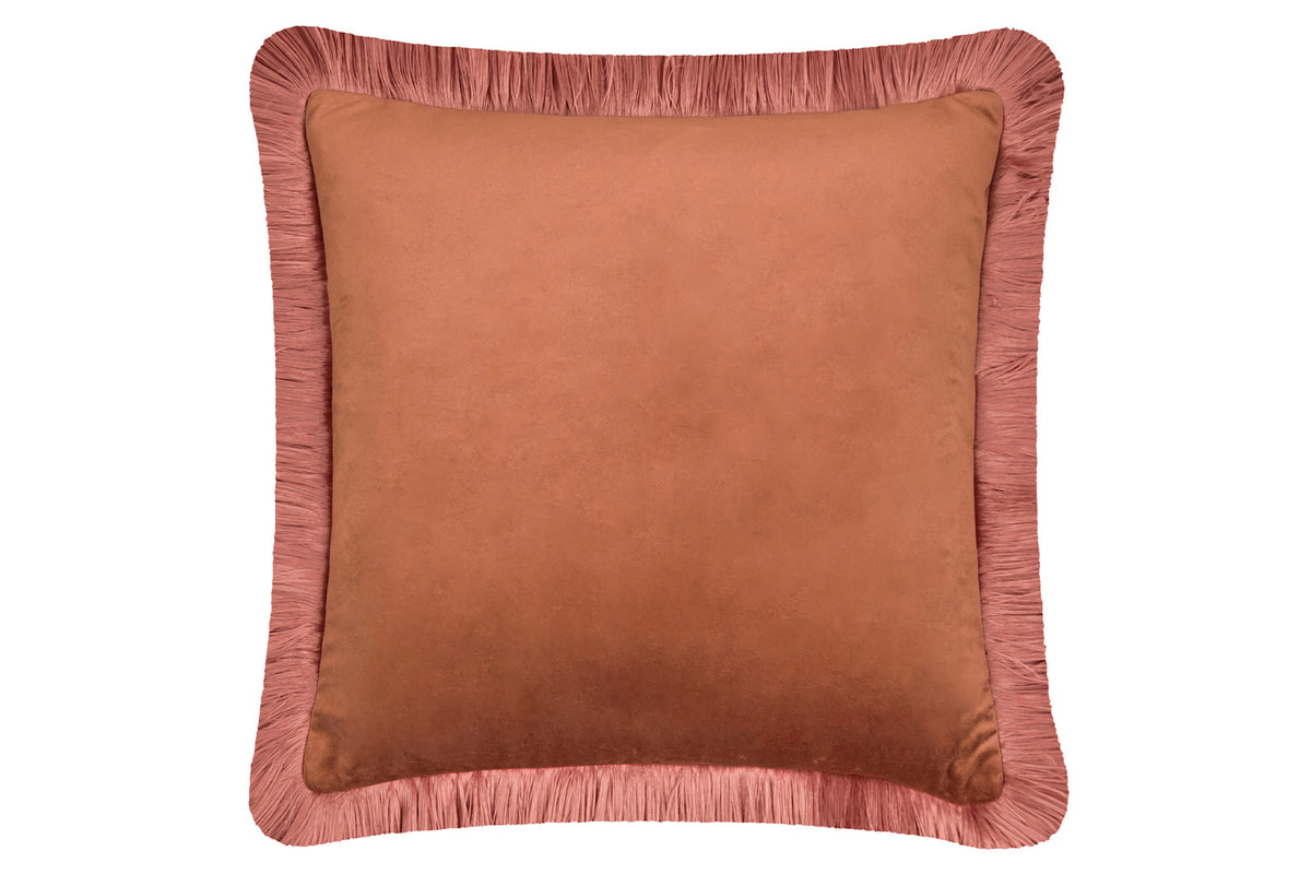 Halo Fringe Cushion | Chestnut/Slipper | 50 x 50 cm-2