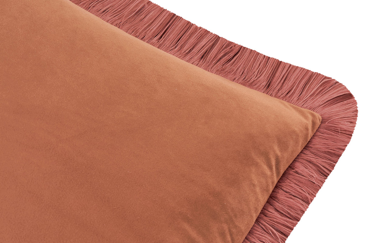 Halo Fringe Cushion | Chestnut/Slipper | 50 x 50 cm-3